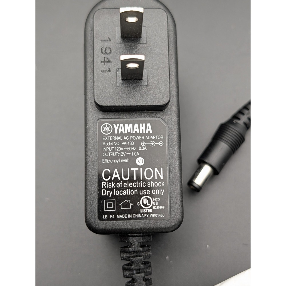 OEM Genuine Yamaha PA-130 12V Adapter for Piano Keyboard Power Supply